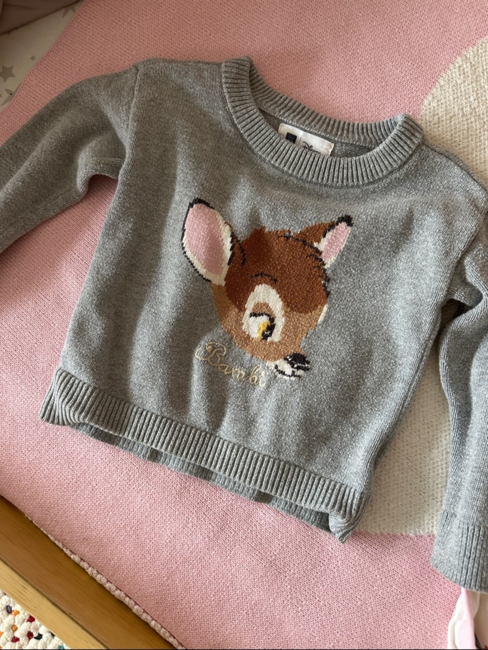 GAP x Disney Bambi Gray Knit Sweater